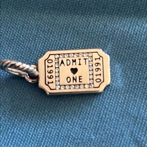 Brighton Silver “admit one “ ticket charm